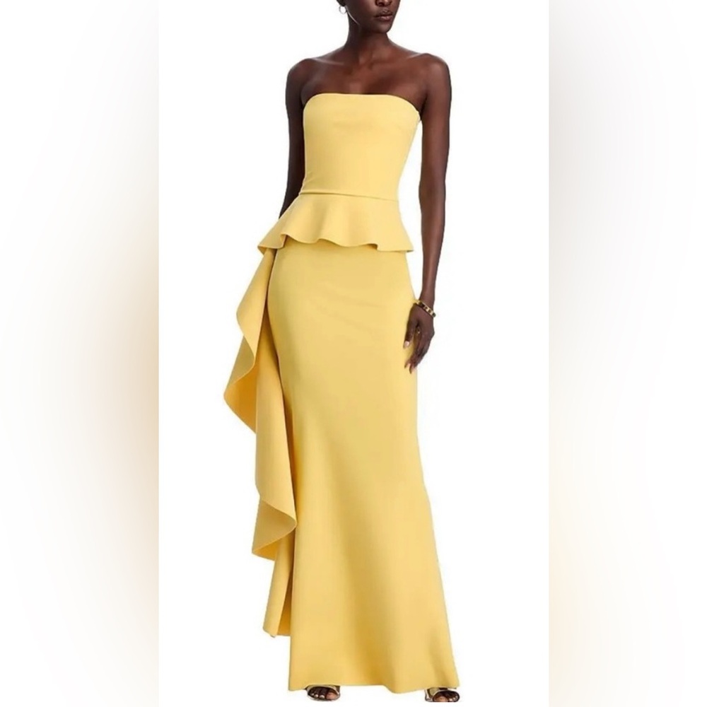 Chiara Boni Asymmetrical Yellow Dress
